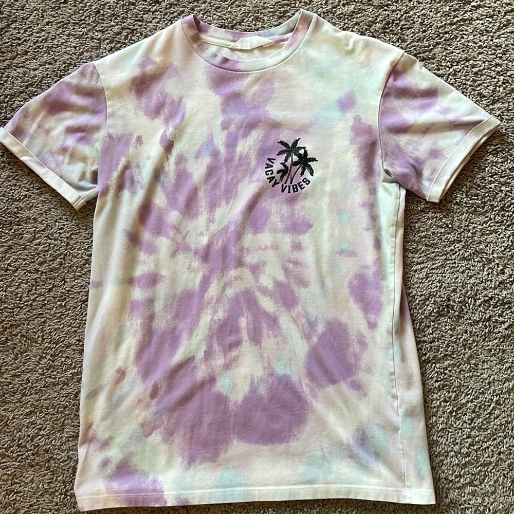purple tie die over-sized t-shirt